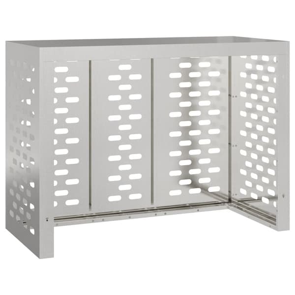 vidaXL Klimaanlegg Deksel 110x50x80 cm Rustfritt Stål