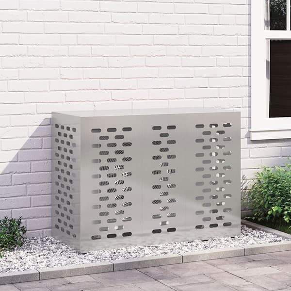 vidaXL Klimaanlegg Deksel 110x50x80 cm Rustfritt Stål