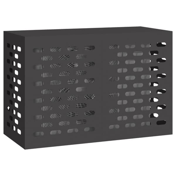 vidaXL Airconditiondeksel svart 90x40x60 cm stål