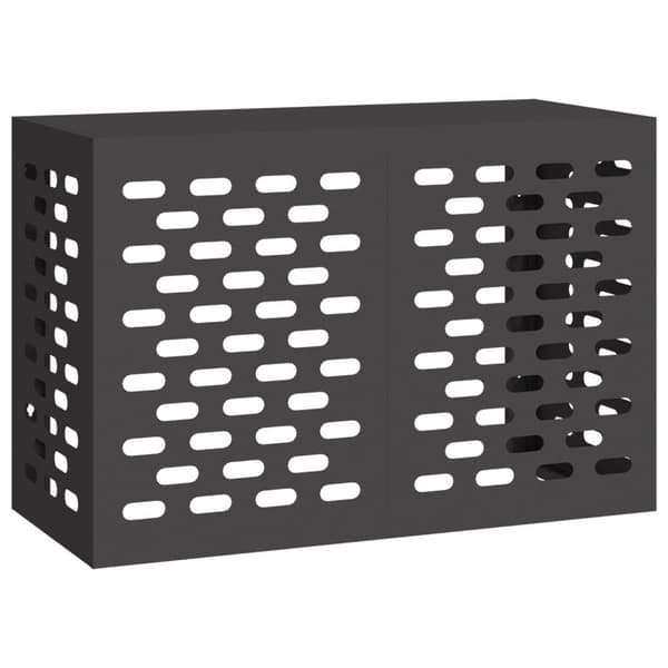 vidaXL Airconditiondeksel svart 90x40x60 cm stål