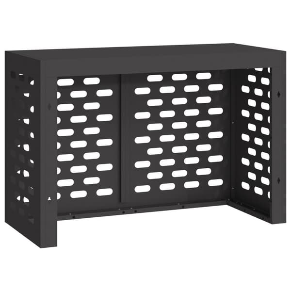 vidaXL Airconditiondeksel svart 90x40x60 cm stål