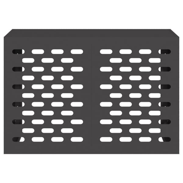 vidaXL Airconditiondeksel svart 90x40x60 cm stål