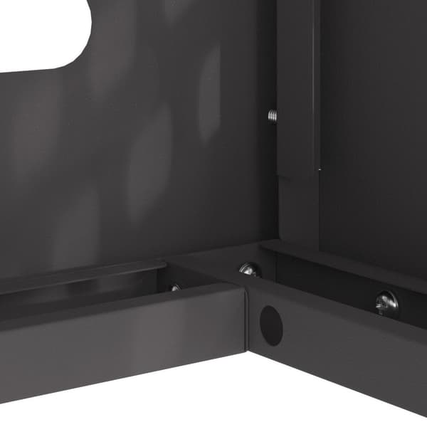 vidaXL Airconditiondeksel svart 90x40x60 cm stål