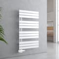 Miniatyrbillede 2 af 2: EMKE Håndklædetørrer 104.1x60cm - Varmt vand, sidetilslutning, flad, hvid (639W)