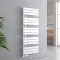 Miniatyrbillede 2 af 7: EMKE Håndklædetørrer 132x50cm - Varmt vand, sidetilslutning, fladt, hvid (661W)