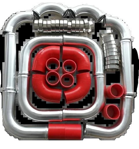 Aluminium Intercooler Turbo Rörkit, 2,25 tum, Hållbar Konstruktion, Universell Passform