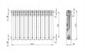 Miniatyrbillede 3 af 3: Aluminiumsradiator hvid 10 elementer 57x80 cm Best