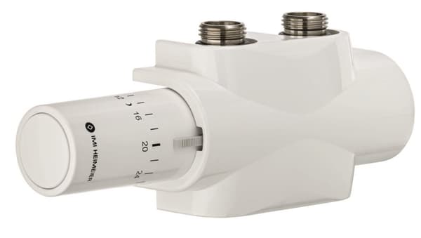 Multilux 4 termostatsæt til radiatorer med topunktstilslutning med hvidt Halo termostathoved