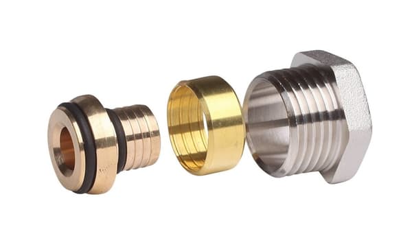 Alupex rörkompressionskoppling, G 1/2 tum A-gänga, rörstorlek 16x2 mm
