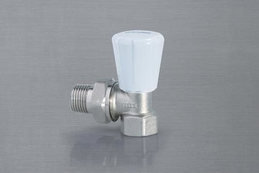 Vinkel ACTIV PLUS förnicklad radiatorventil 1/2 tum