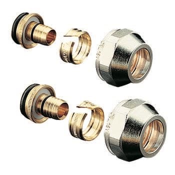 Cofit S dobbeltskrueforbindelser til flerlagsrør 16x2,0mm x G 3/4 tommer NZ, forniklet