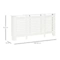 Miniatyrbild 3 av 6: Rootz Radiator Cover - Heater Cover - White - 202 cm x 19 cm x 82.5 cm