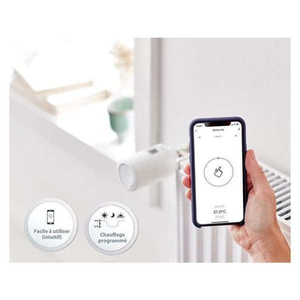 Anslutet termostatiskt radiatorhuvud - DANFOSS - Ally 014G2460 - Fjärrkontroll - Energisparande