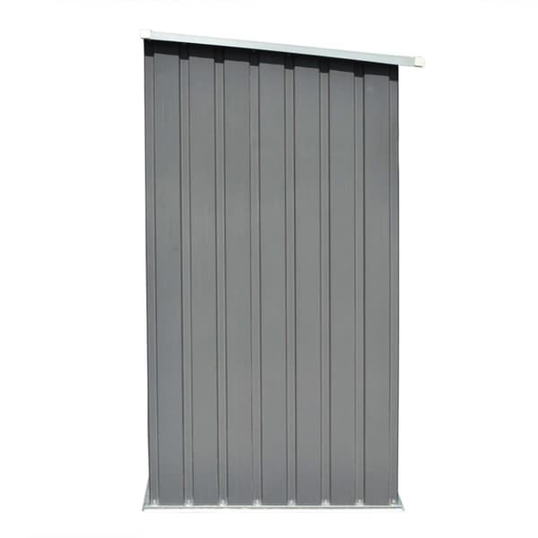 vidaXL brændeskur til haven galvaniseret stål 163 x 83 x 154 cm grå