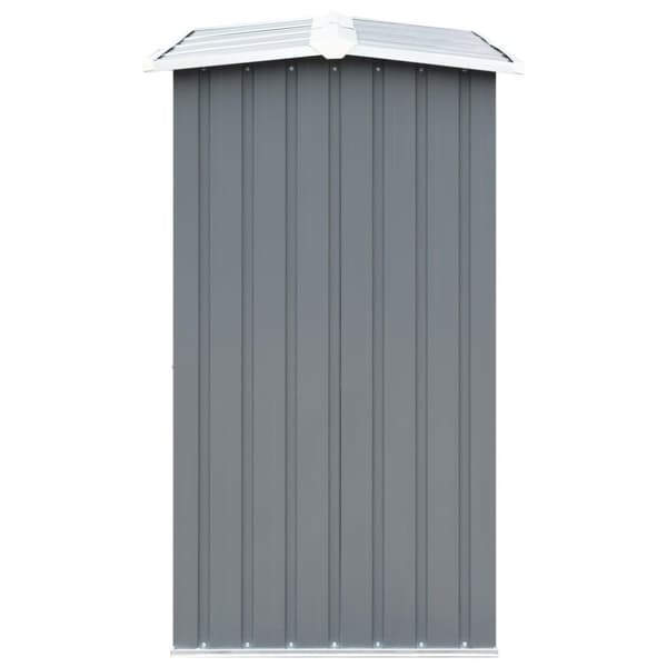 vidaXL Vedskjul galvanisert stål 330x92x153 cm grå