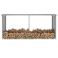 Miniatyrbilde 7 av 8: vidaXL Vedskjul galvanisert stål 330x92x153 cm grå