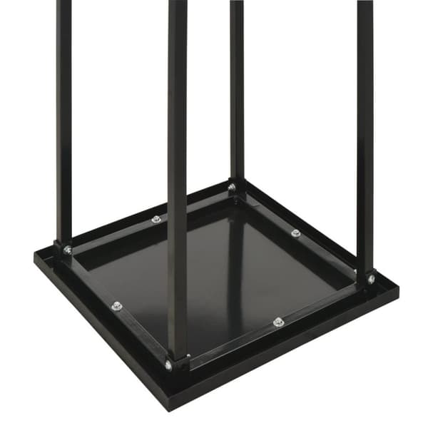 vidaXL Vedställ med bas svart 37x37x113 cm stål