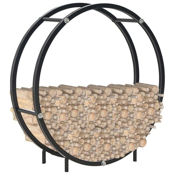 vidaXL Vedställ svart 70x20x70 cm stål