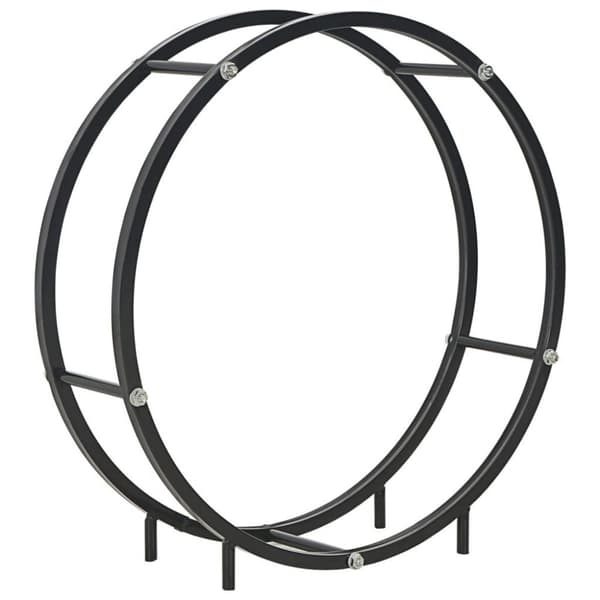 vidaXL Vedstativ svart 70x20x70 cm stål
