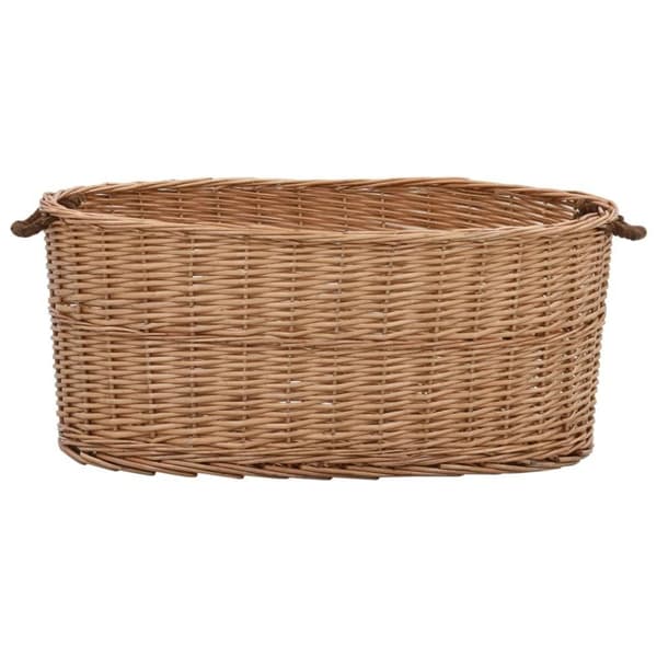 vidaXL brændekurv med håndtag 78 x 54 x 34 cm naturpil