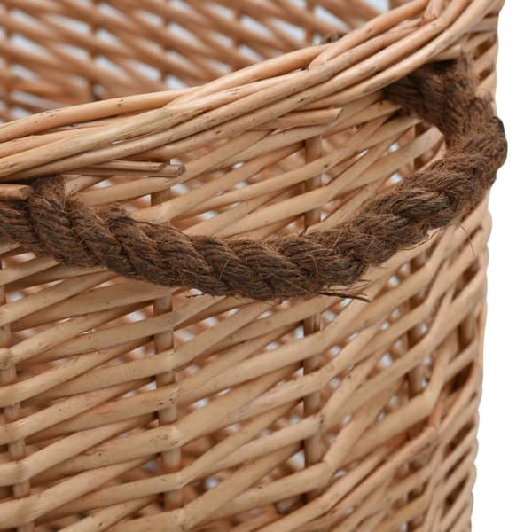 vidaXL brændekurv med håndtag 78 x 54 x 34 cm naturpil