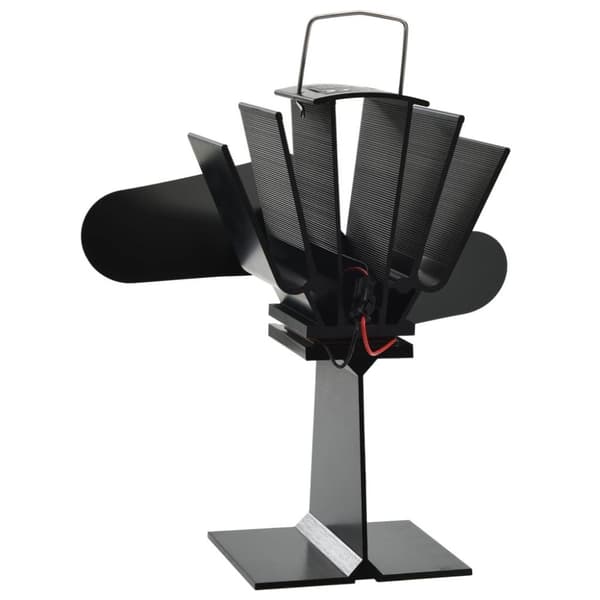 vidaXL varmedrevet ventilator med 2 blade sort