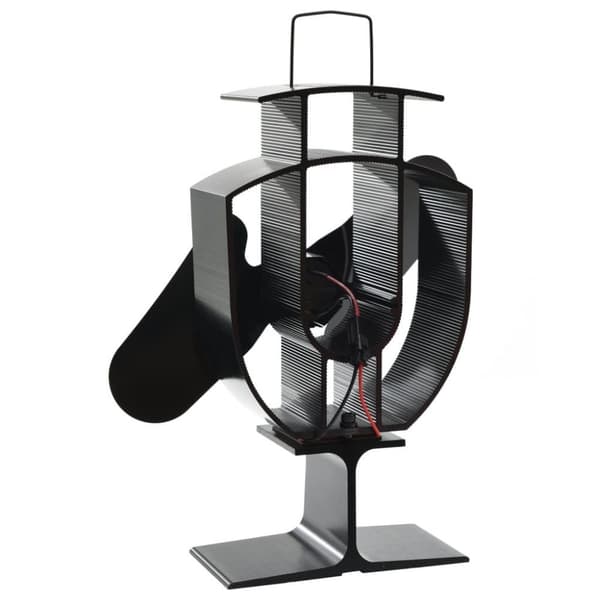 vidaXL varmedrevet ventilator med 2 blade sort