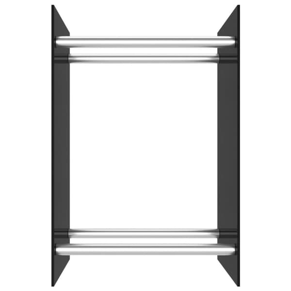 vidaXL brændestativ 40x35x60 cm glas sort