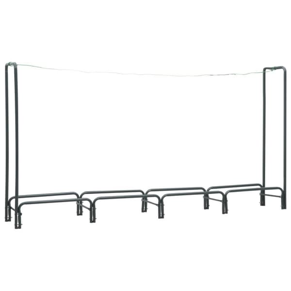 vidaXL brændestativ 240 x 35 x 120 cm stål antracitgrå