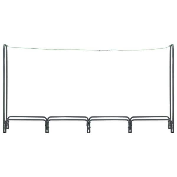 vidaXL brændestativ 240 x 35 x 120 cm stål antracitgrå