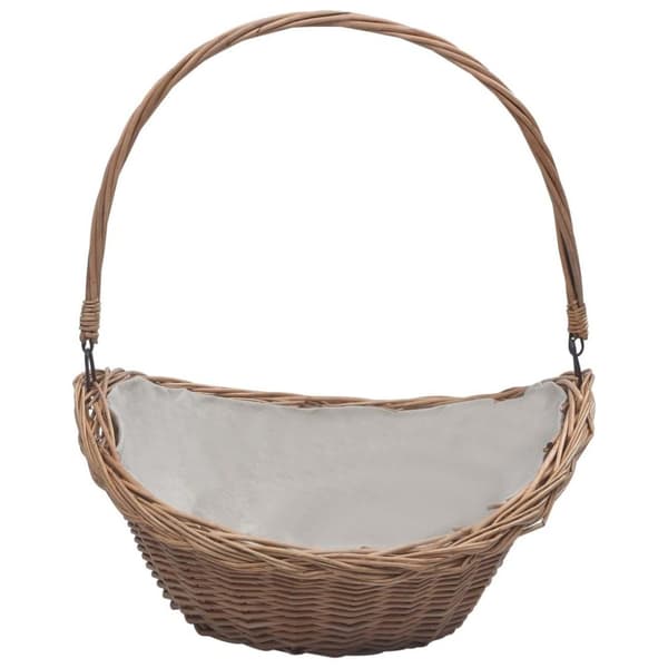 vidaXL Vedkorg med handtag 57x46,5x52 cm brun pil