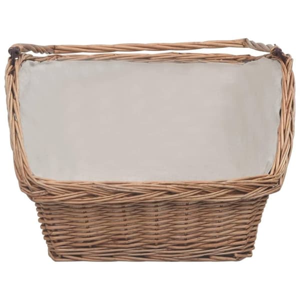 vidaXL brændekurv med håndtag 61,5x46,5x58 cm pil brun