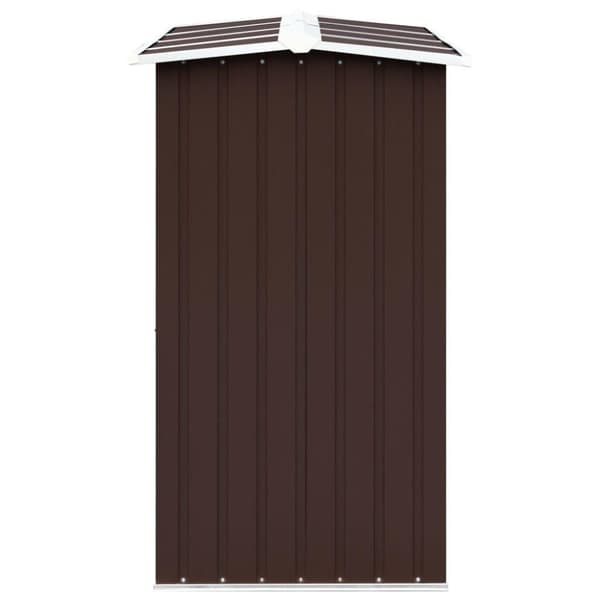 vidaXL brændeskur til haven 330 x 92 x 153 cm galvaniseret stål brun