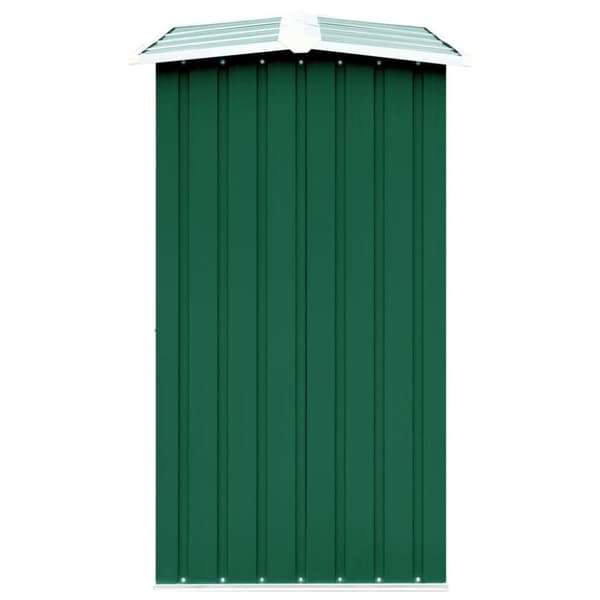 vidaXL brændeskur til haven 330 x 92 x 153 cm galvaniseret stål grøn