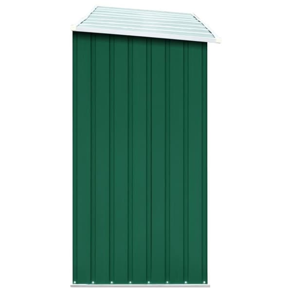 vidaXL Vedskjul galvanisert stål 330x84x152 cm grønn
