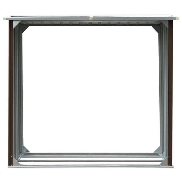vidaXL Vedskjul galvanisert stål 172x91x154 cm brun