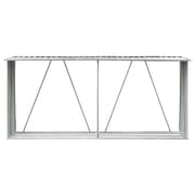vidaXL Vedskjul i galvaniserat stål 330x84x152 cm brun