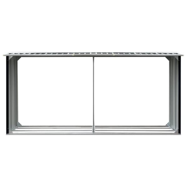 vidaXL Vedskjul galvanisert stål 330x92x153 cm antrasitt