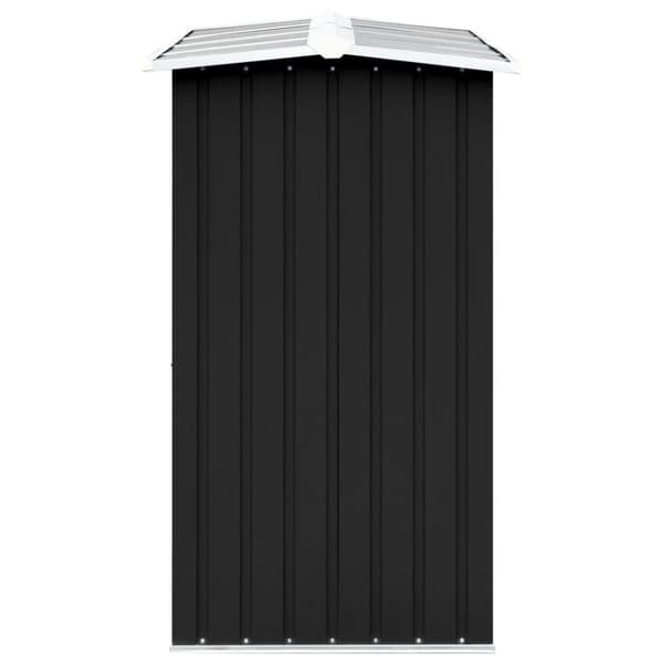 vidaXL Vedskjul galvanisert stål 330x92x153 cm antrasitt
