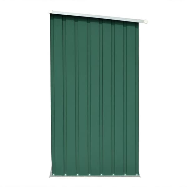 vidaXL brændeskur til haven galvaniseret stål 163x83x154 cm grøn