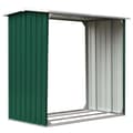 Miniatyrbillede 1 af 8: vidaXL brændeskur 172 x 91 x 154 cm galvaniseret stål grøn