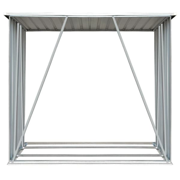 vidaXL Vedskjul galvaniserat stål 163x83x154 cm antracit