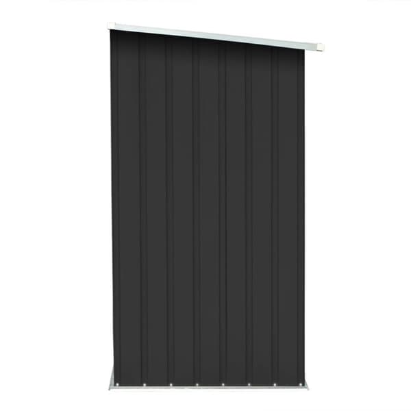 vidaXL Vedskjul galvaniserat stål 163x83x154 cm antracit