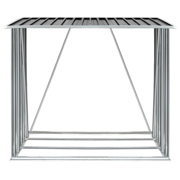 vidaXL Vedskjul galvaniserat stål 163x83x154 cm antracit