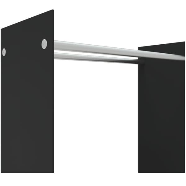 vidaXL brændestativ 80x35x100 cm hærdet glas sort