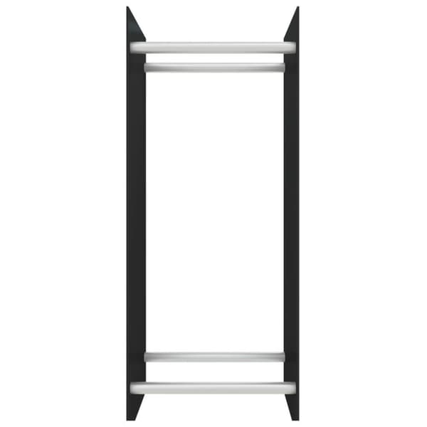 vidaXL brændestativ 40x35x100 cm hærdet glas sort