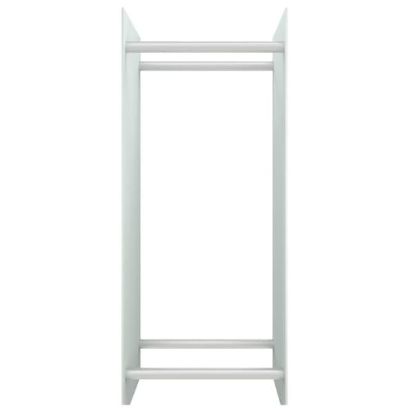 vidaXL Vedstativ hvit 40x35x100 cm herdet glass