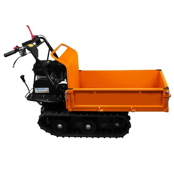 Sporslæde Mini Dumper Benzin-drevet Transportør 300kg 196cc 6.5HK 4 Gear Terrængående CE-certificeret 2 GRATIS Ramper Havearbejde og Terrænkørsel