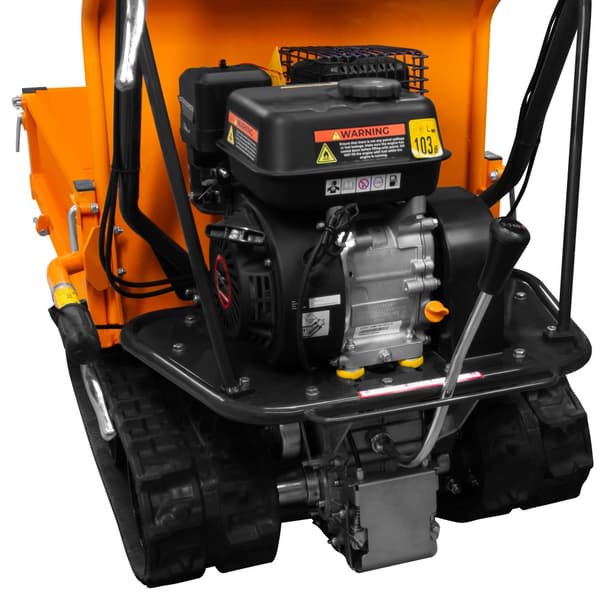 Sporslæde Mini Dumper Benzin-drevet Transportør 300kg 196cc 6.5HK 4 Gear Terrængående CE-certificeret 2 GRATIS Ramper Havearbejde og Terrænkørsel