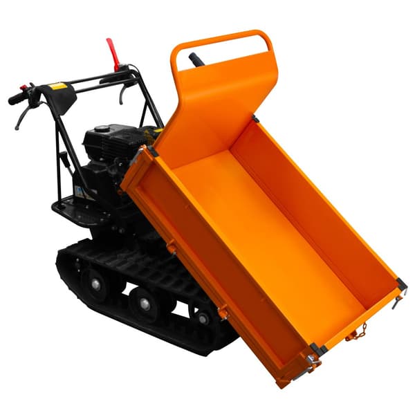 Sporslæde Mini Dumper Benzin-drevet Transportør 300kg 196cc 6.5HK 4 Gear Terrængående CE-certificeret 2 GRATIS Ramper Havearbejde og Terrænkørsel
